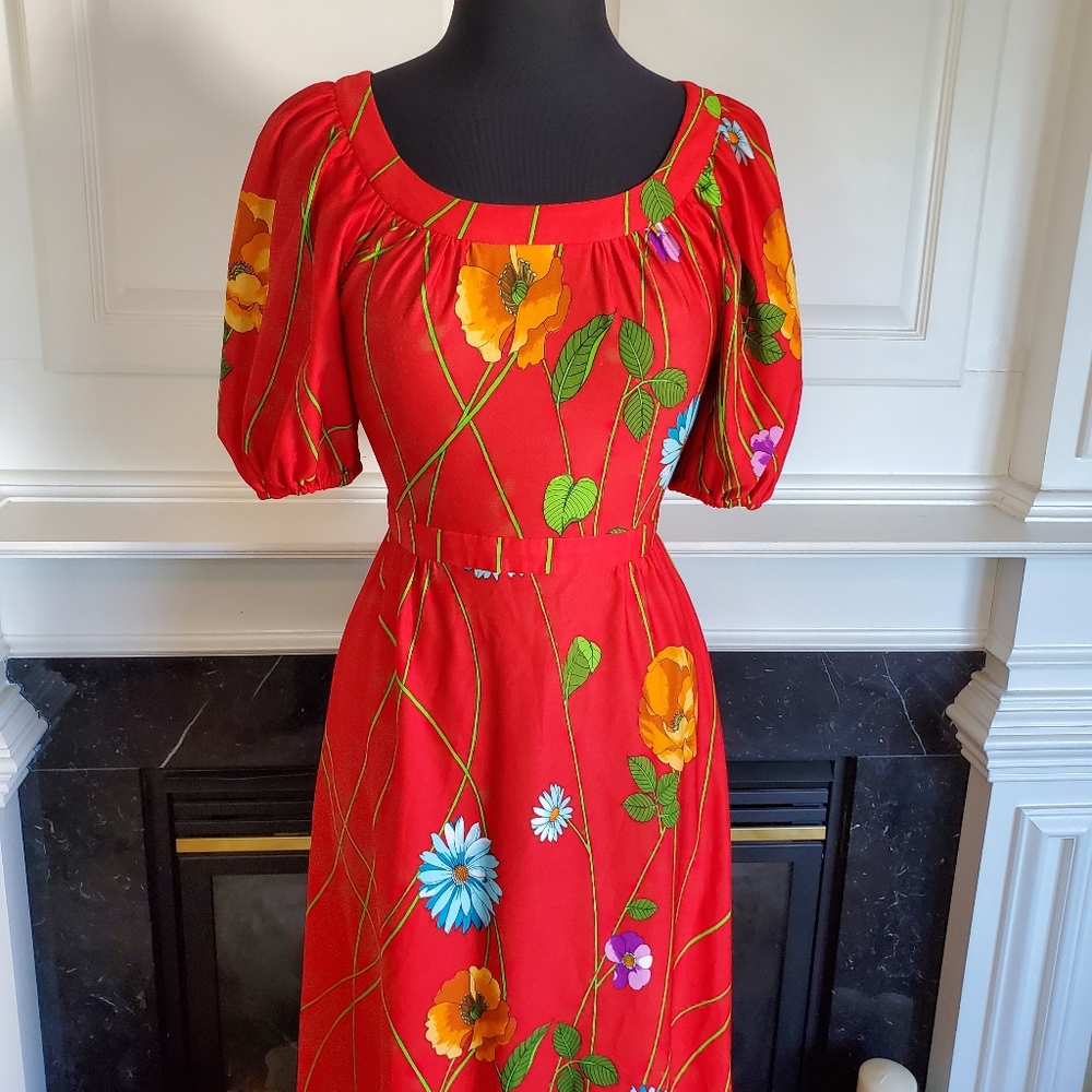 VINTAGE TORI RICHARD HONOLULU MAXI DRESS - Picture 2 of 11